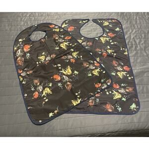 2 Self Aiding Adult Waterproof Bib Clothing Protectors Elderly Special Needs